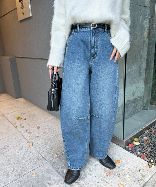 「DISCOAT」 デニムパンツ LARGE ブルー レディース