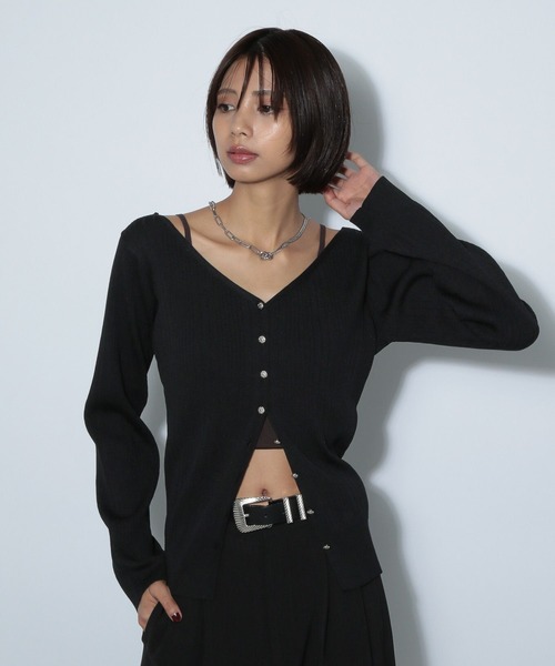 yu☆ページ PAGEBOY（ページボーイ） tシャツ ランダムリブ2WAYカーディガン
