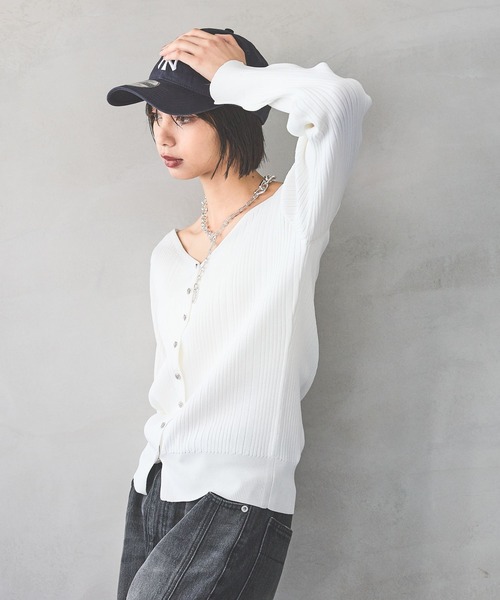 リブページ PAGEBOY（ページボーイ） tシャツ ランダムリブ2WAYカーディガン