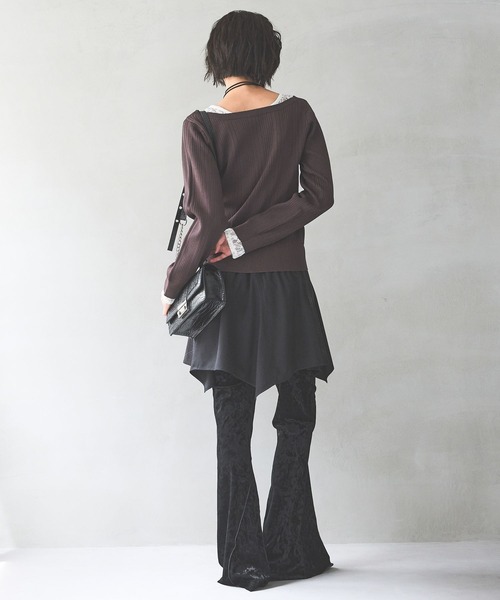 リブページ PAGEBOY（ページボーイ） tシャツ ランダムリブ2WAYカーディガン