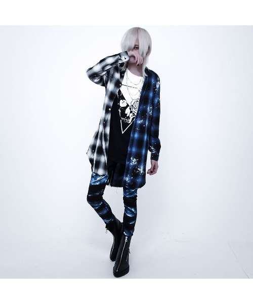 「CIVARIZE」 ダメージ加工デニムパンツ S ブラック メンズ
