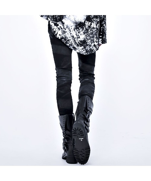 「CIVARIZE」 ダメージ加工デニムパンツ S ブラック メンズ