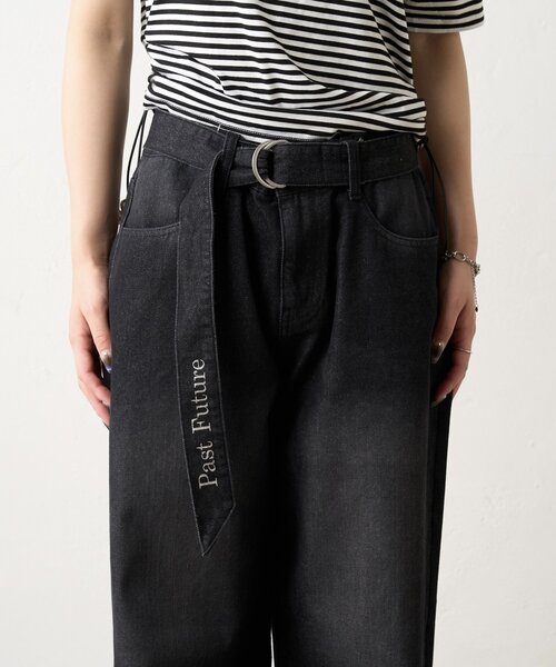 「WHO'S WHO gallery」 加工デニムパンツ MEDIUM サックスブルー レディース