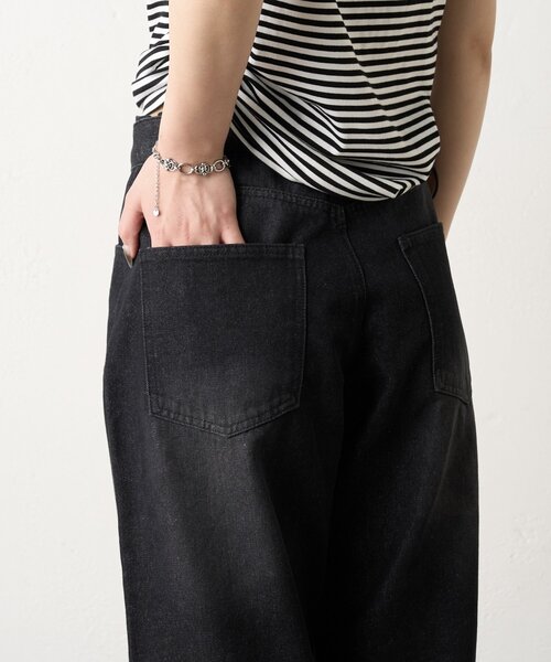 「WHO'S WHO gallery」 加工デニムパンツ MEDIUM サックスブルー レディース