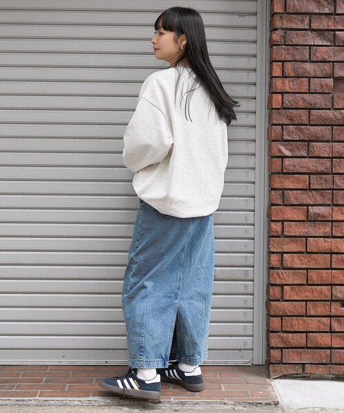 「FREAK'S STORE」 デニムロングスカート SMALL ブラック レディース_画像9