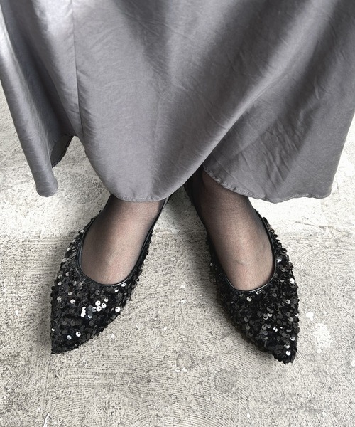 「Futier land」 フラットサンダル 37 シルバー レディース_画像8