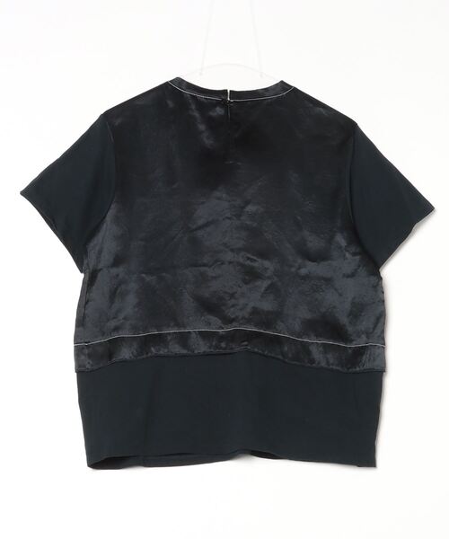 「LANVIN en Bleu」 半袖ブラウス 38 ブラック レディースの画像