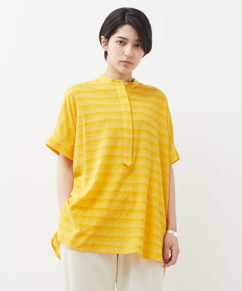 「MELROSE claire」 半袖ブラウス 5 ネイビー レディース_画像3