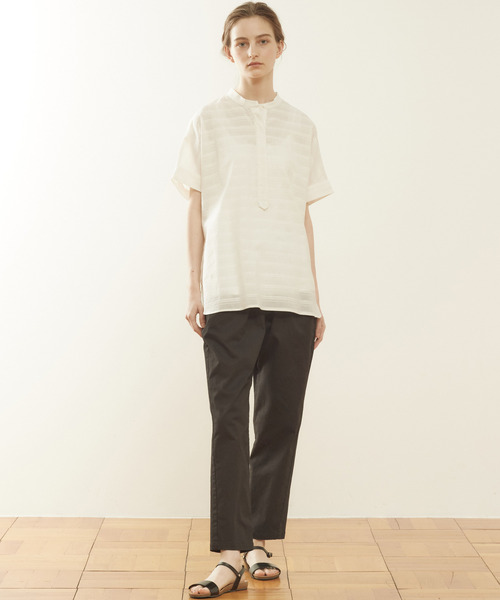「MELROSE claire」 半袖ブラウス 5 ネイビー レディース_画像6