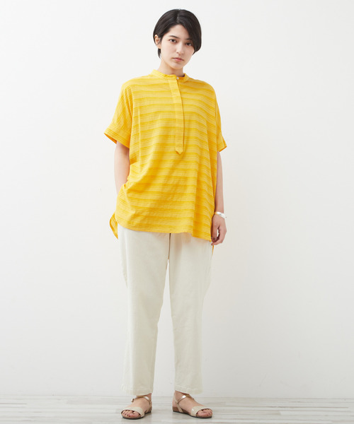 「MELROSE claire」 半袖ブラウス 5 ネイビー レディース_画像8