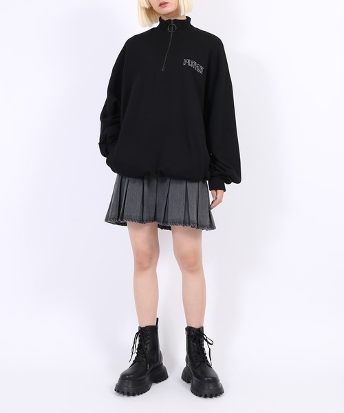 「PUNYUS」 スウェットカットソー 4 パープル レディース_画像2