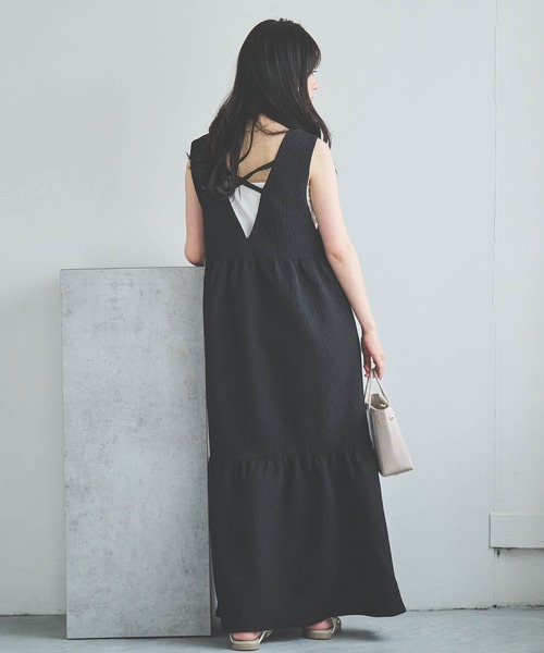 「mil」 ノースリーブワンピース X-SMALL ライトベージュ レディース_画像6