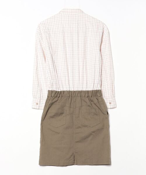 「arnold palmer timeless」 チェック柄ドッキングワンピース 2 ベージュ レディース_画像2