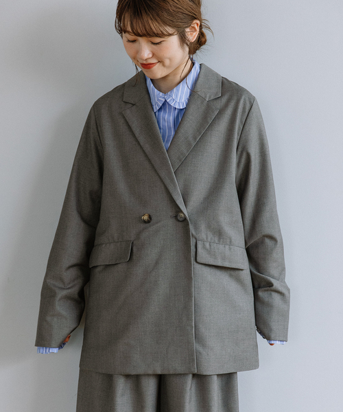 ドゥロワー フードテーラードジャケット36グレー wine-king_7765400000103446