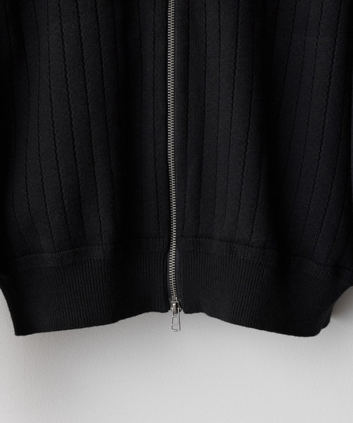 WYM LIDNM セーター ニット WIDE RIB SHORT NECK ZIP KNIT メンズ