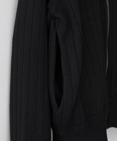 WYM LIDNM セーター ニット WIDE RIB SHORT NECK ZIP KNIT メンズ