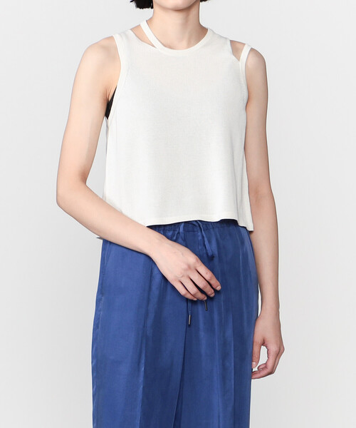 「Bshop」 ノースリーブニット ONE ホワイト レディース_画像7