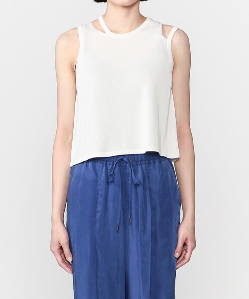 「Bshop」 ノースリーブニット ONE ホワイト レディース_画像8