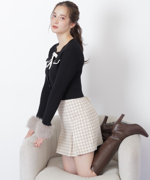 袖フェイクファーカーデトップス 袖フェイクファーカーデトップス | JILL by JILL STUART（ジル バイ