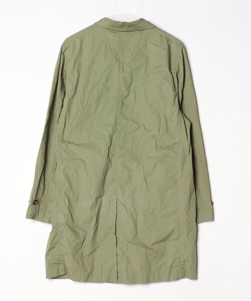 coen（コーエン） ステンカラーコート MEDIUM グリーン メンズ