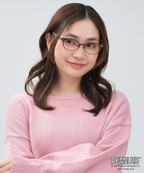 Zoff（ゾフ） 伊達メガネ メガネ 眼鏡 Zoff｜PEANUTS オーバル型 跳ね