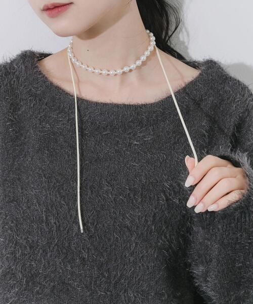 SMELLY（スメリー） チョーカー パールコードチョーカーネックレス