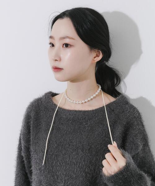SMELLY（スメリー） チョーカー パールコードチョーカーネックレス