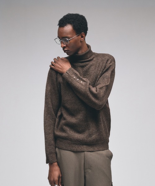 jadedlondon メンズ　ニット Adoon plain セーター ニット Studded Design Turtleneck Knit