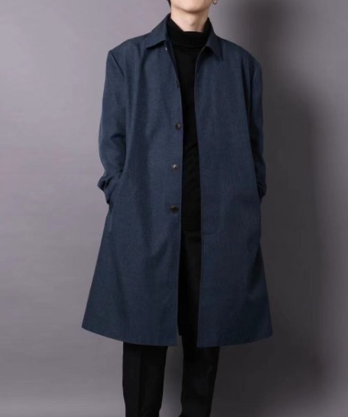 MGV（エムジーヴィー） ステンカラーコート SMALL ブルー メンズ