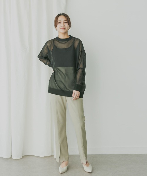 「KBF+」 スラックス 36 グリーン系その他 レディース_画像9