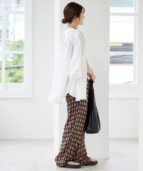 「SLOBE IENA」 長袖ブラウス FREE チャコールグレー レディース_画像5