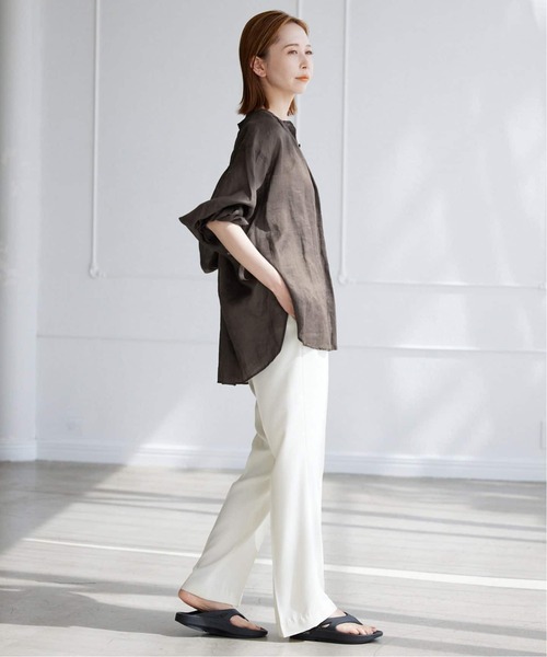 「SLOBE IENA」 長袖ブラウス FREE チャコールグレー レディース_画像6