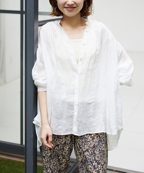 「SLOBE IENA」 長袖ブラウス FREE チャコールグレー レディース_画像8