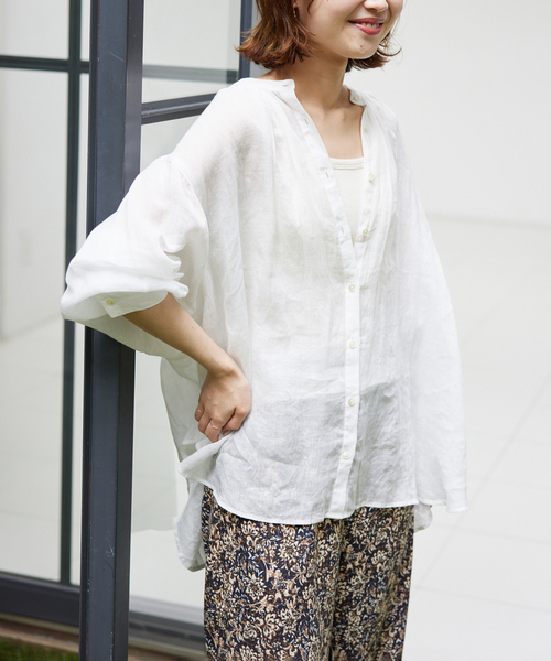 「SLOBE IENA」 長袖ブラウス FREE チャコールグレー レディース_画像9