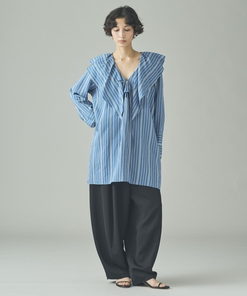 Curensology（カレンソロジー） ブラウス シャツ /「C.S.G」ストライプ