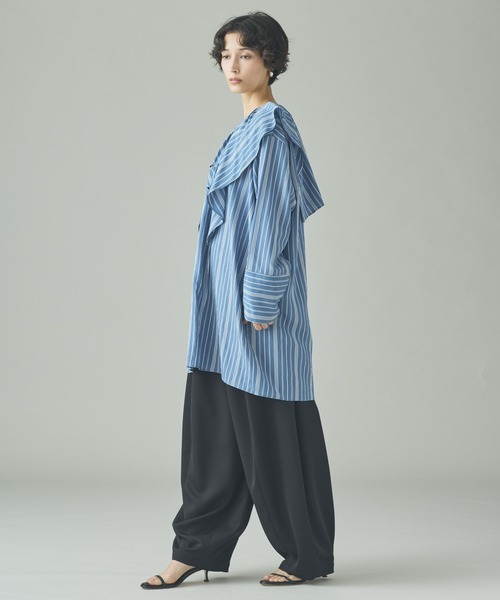 Curensology（カレンソロジー） ブラウス シャツ /「C.S.G」ストライプ