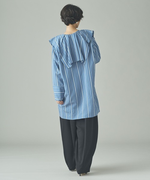 Curensology（カレンソロジー） ブラウス シャツ /「C.S.G」ストライプ