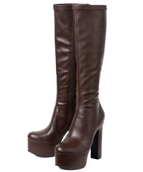 「R&E」 ロングブーツ M ブラック レディース_画像4