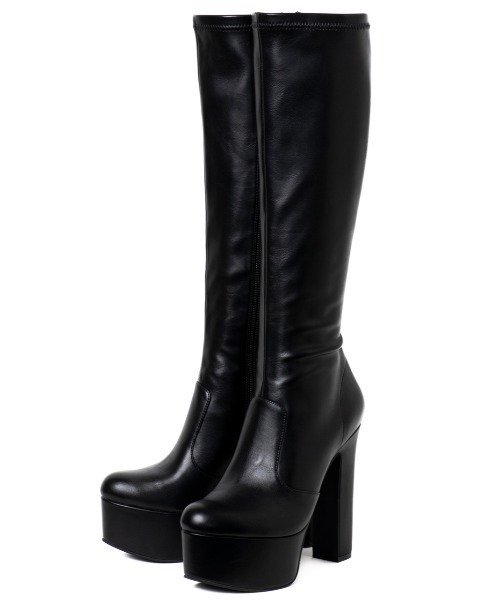 「R&E」 ロングブーツ M ブラック レディース_画像5