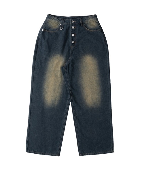 WISH FOR EVER リジットデニム インディゴブルー WISH FOR EVER（ウィッシュフォーエバー） デニムパンツ LARGE