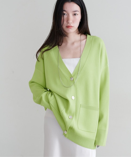 「LARUTA」 ニットカーディガン FREE チャコールグレー レディース_画像6