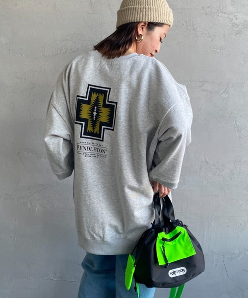 「PENDLETON」 スウェットカットソー X-LARGE ブラック レディース_画像4