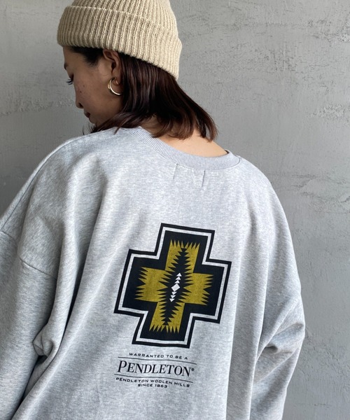 「PENDLETON」 スウェットカットソー X-LARGE ブラック レディース_画像7
