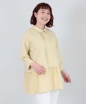 チュニック 「L〜5L 大きいサイズ」異素材切...の詳細画像1