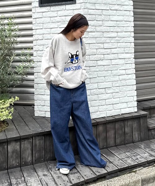 「CIAOPANIC TYPY」 長袖ニット LARGE ライトグレー メンズ_画像9