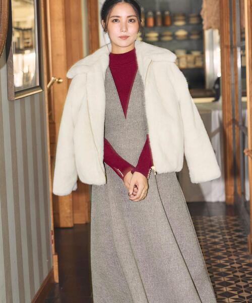 「couture brooch」 ノースリーブワンピース 42 ブラック レディース_画像2