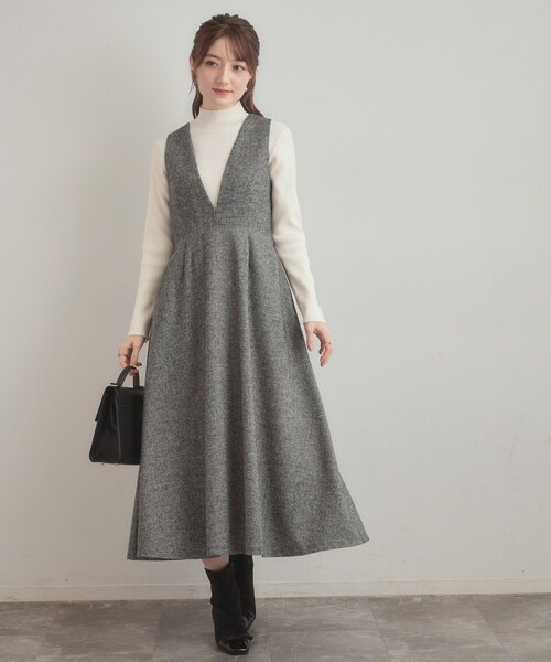 「couture brooch」 ノースリーブワンピース 42 ブラック レディース_画像4