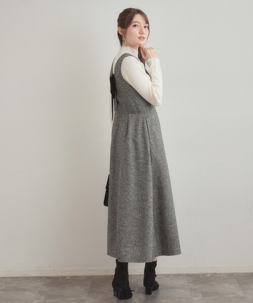 「couture brooch」 ノースリーブワンピース 42 ブラック レディース_画像5