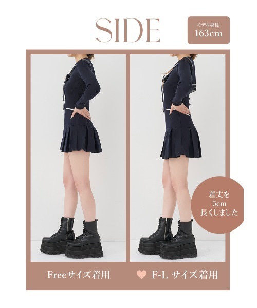 Darich（ダーリッチ） ワンピース セーラーカラープリーツミニ