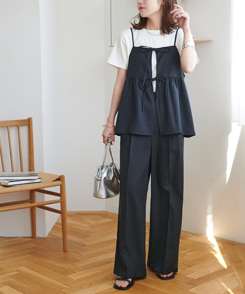 「DISCOAT」 コンビワンピース MEDIUM グレー レディース_画像2